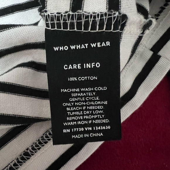 White/black striped shirt size L 100% Cotton - Picture 9 of 9